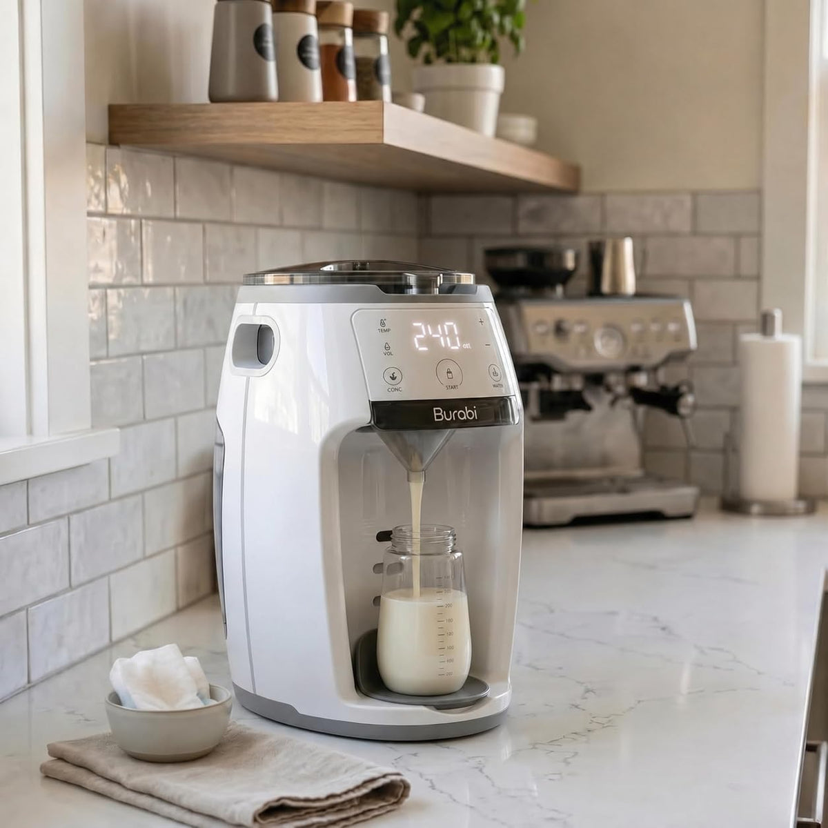 Preparador de Biberones Automático y Dosificador de Fórmula/Leche en Polvo | Máquina para hacer Biberones